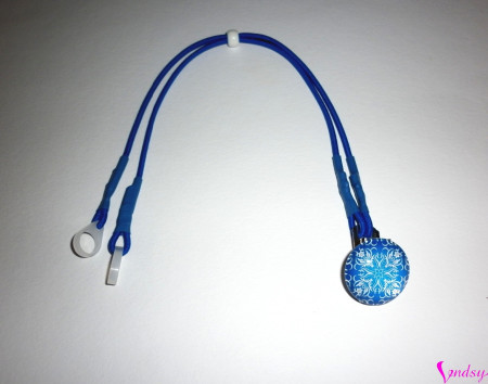 Záchytný klip modro-bílá